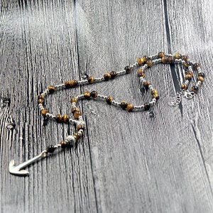 Trendy Tiger Stone Beaded Necklace